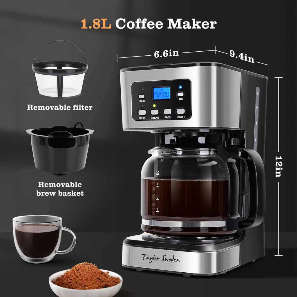 Programmable 12 Cup Drip Coffee Maker T68062