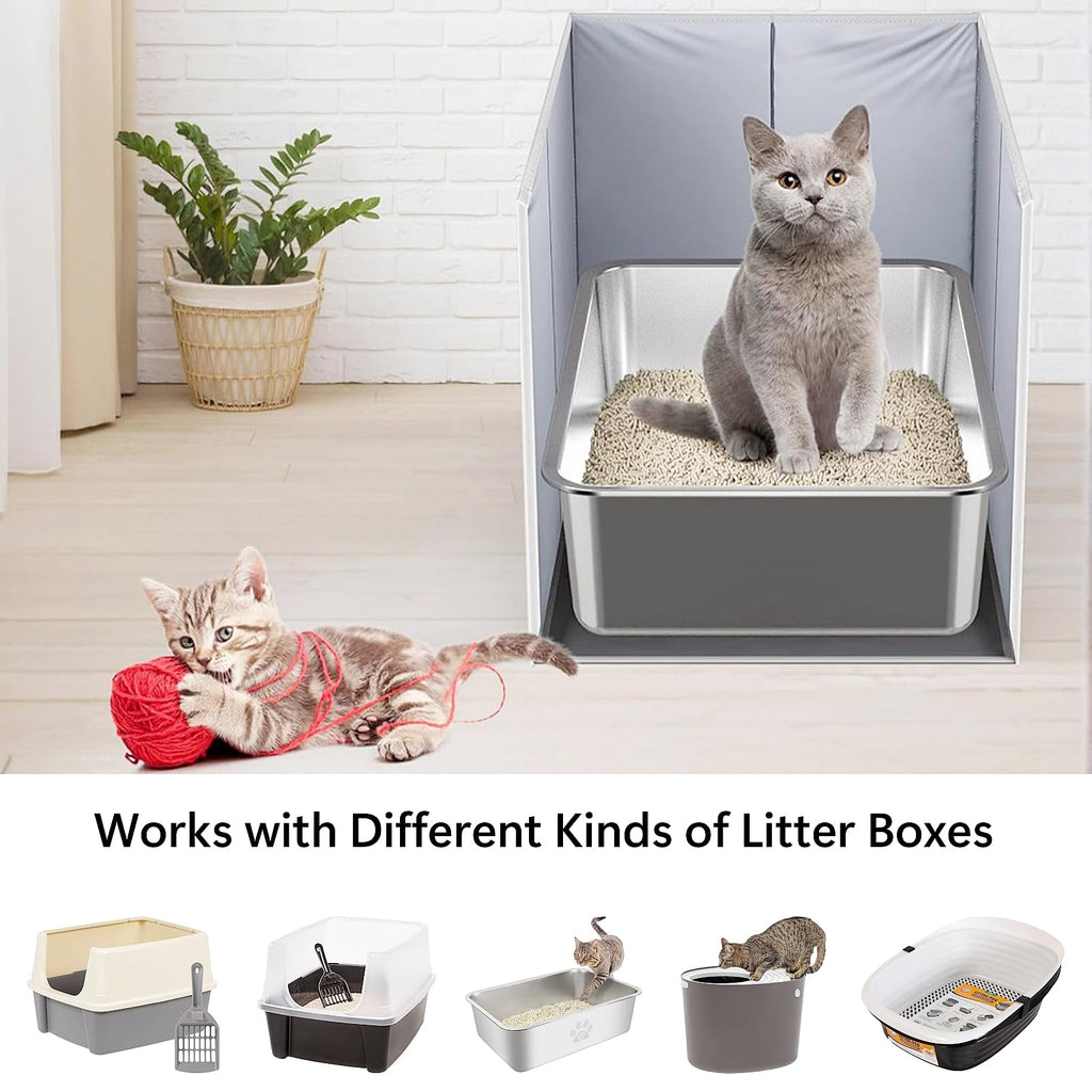 Extra Large Open Top High Sided Cat Litter Box Enclosure H702