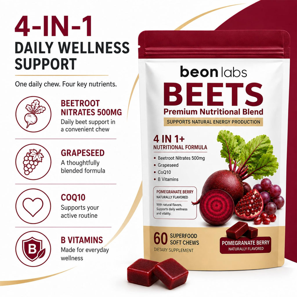 Beet Chews with L-CoQ10 & Grape Seed 60 Chew L55294