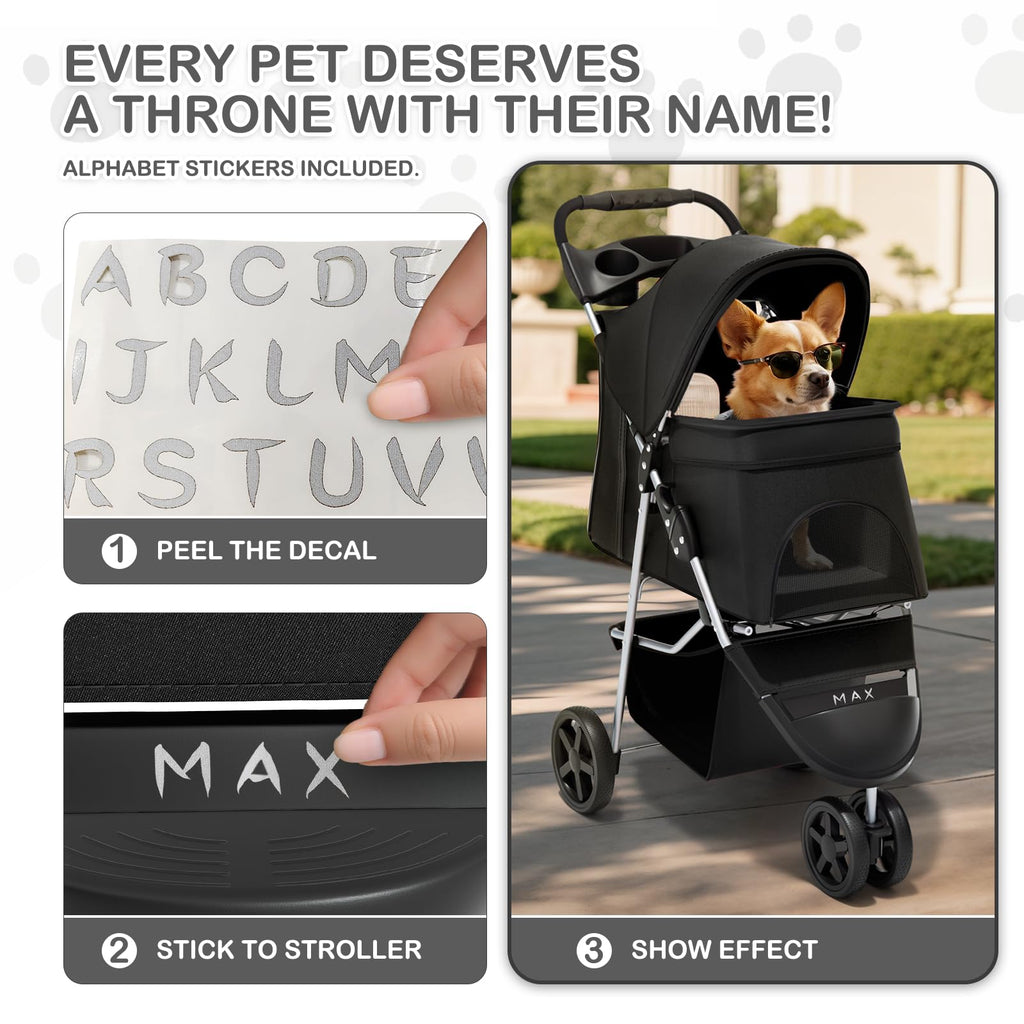Black Pet Stroller O9580