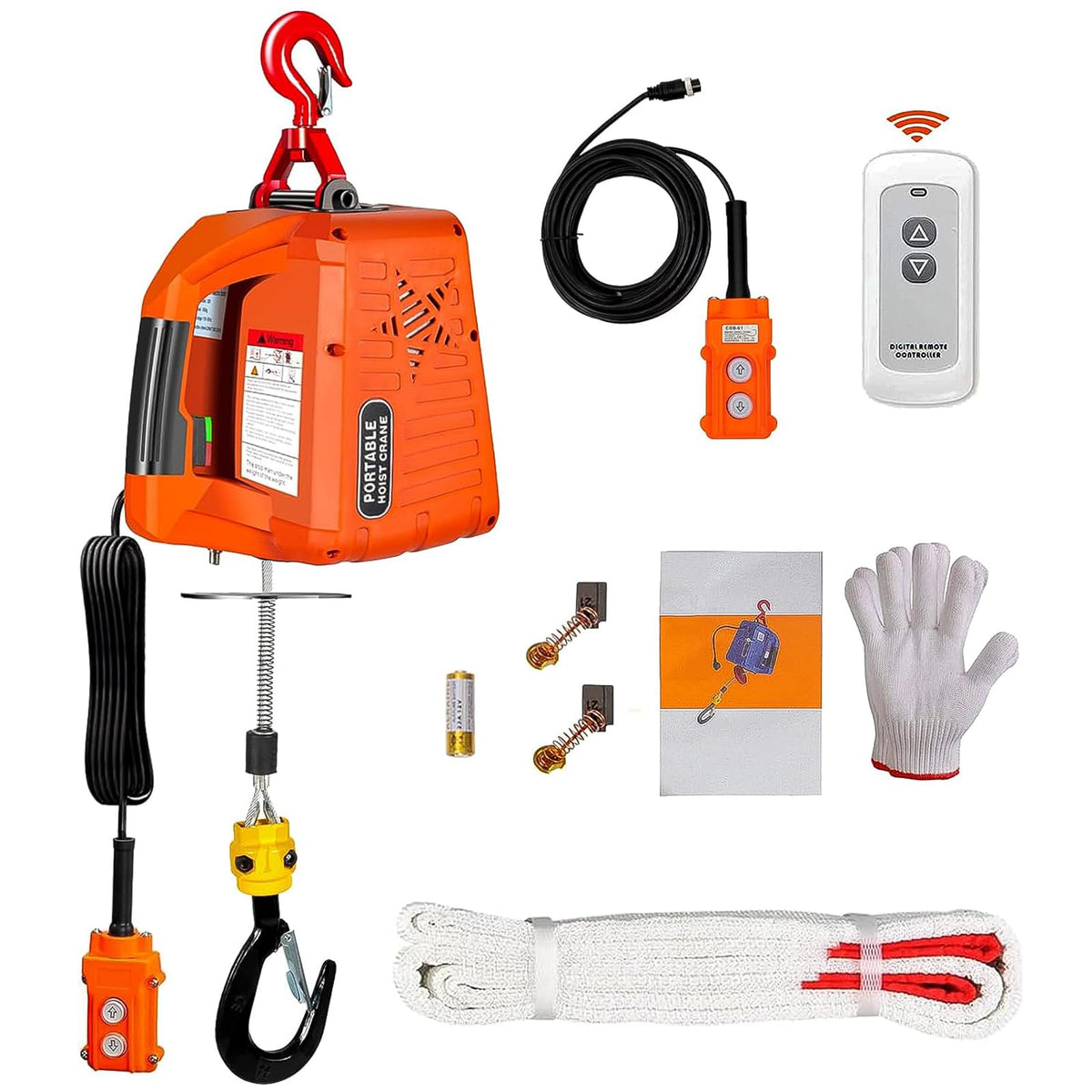 3 in 1 Electric Hoist Winch 2200LBS 38FT 110V K991