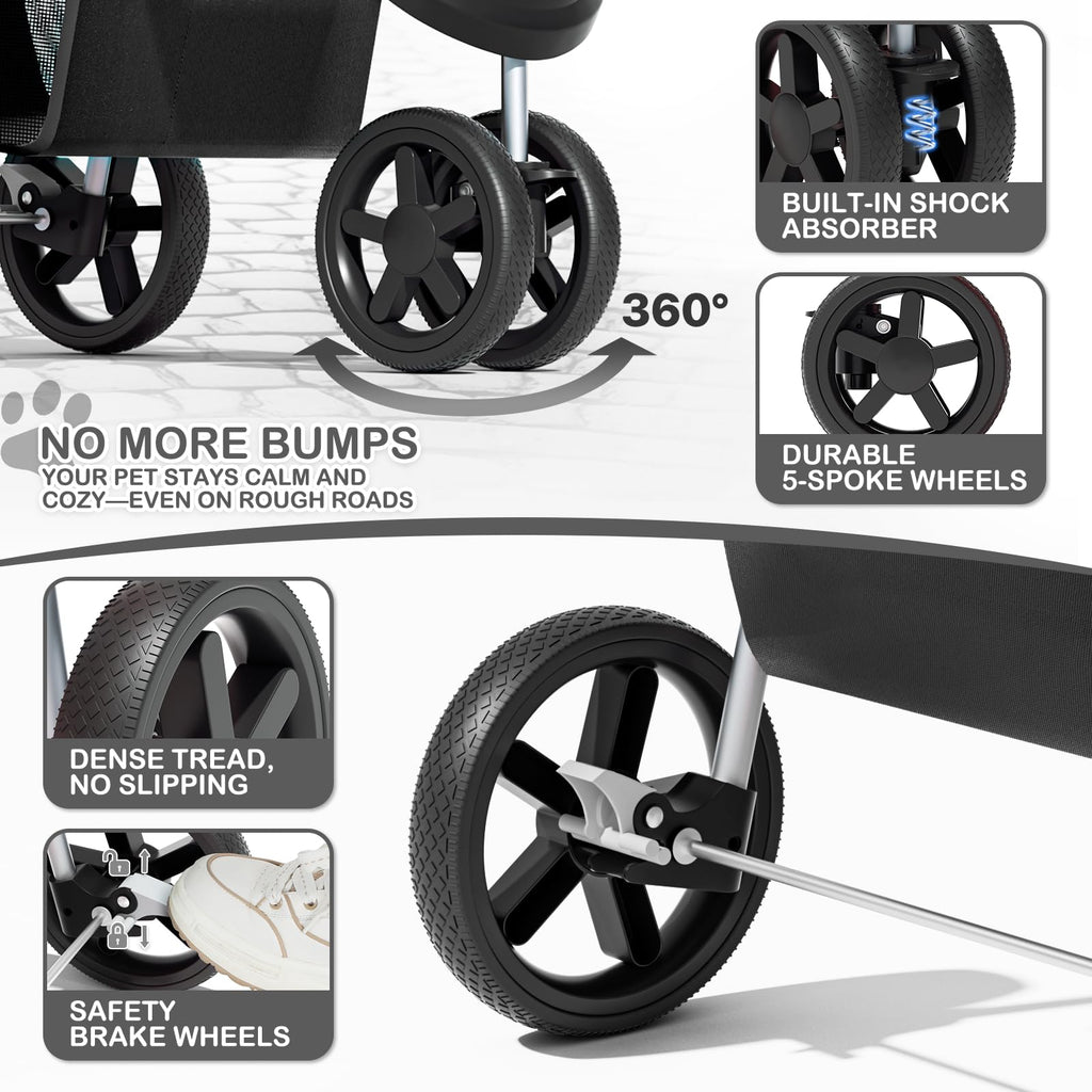 Black Pet Stroller O9580