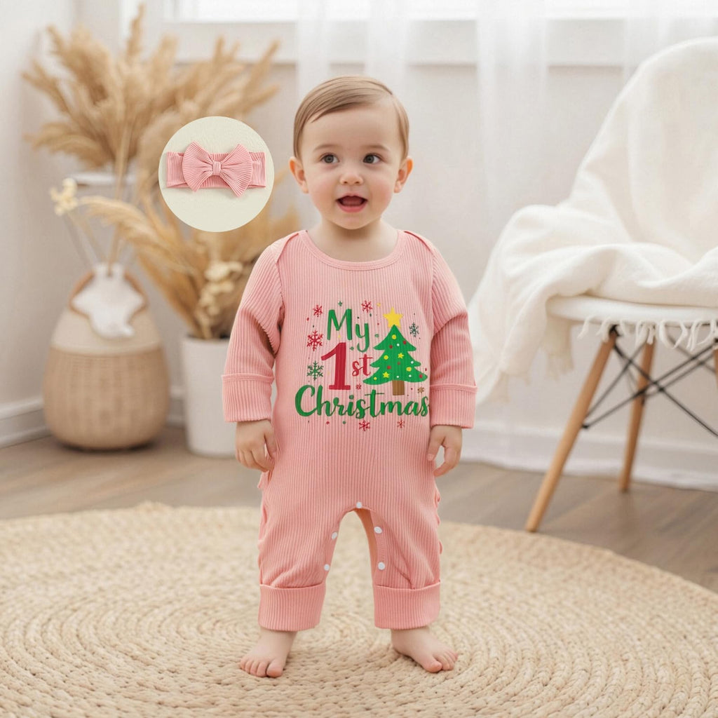 Christmas Tree Long Sleeve Romper Jumpsuit N322018