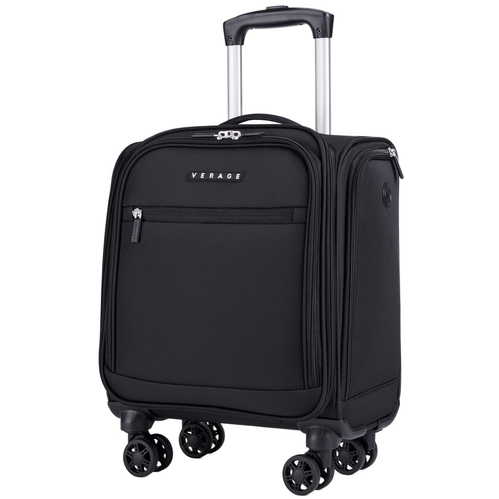 Black 14.5-Inch Spinner Underseat Carry On Luggage U192