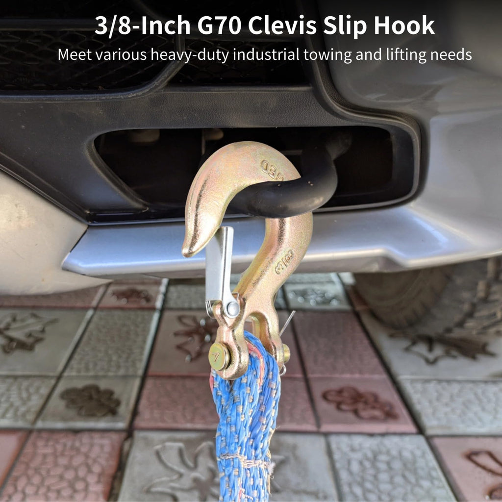 4-Pack 3/8-Inch Clevis Slip Hooks with Safety Latch U56737
