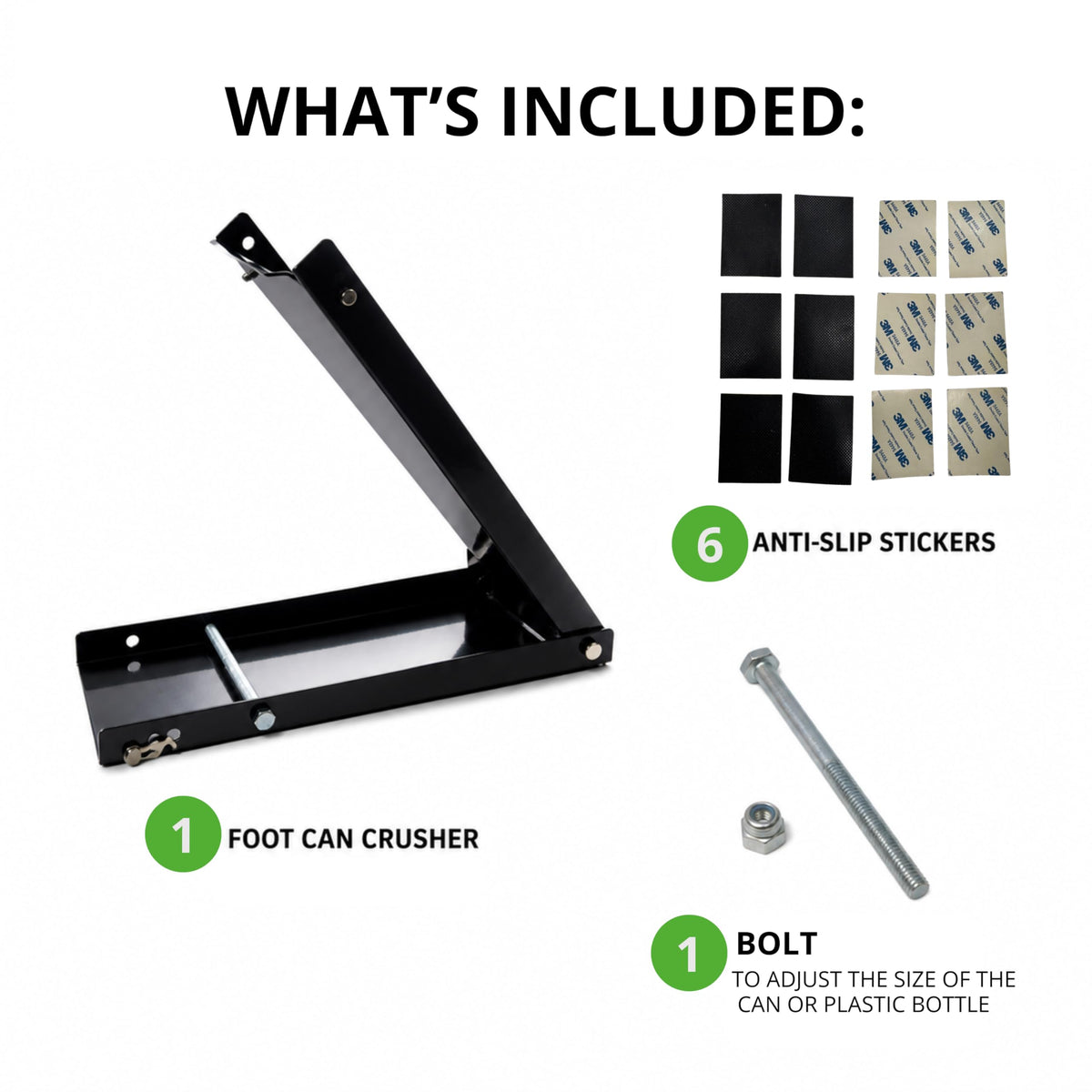 Heavy Duty Aluminum Foldable Can Crusher with Non-Slip Base Q847
