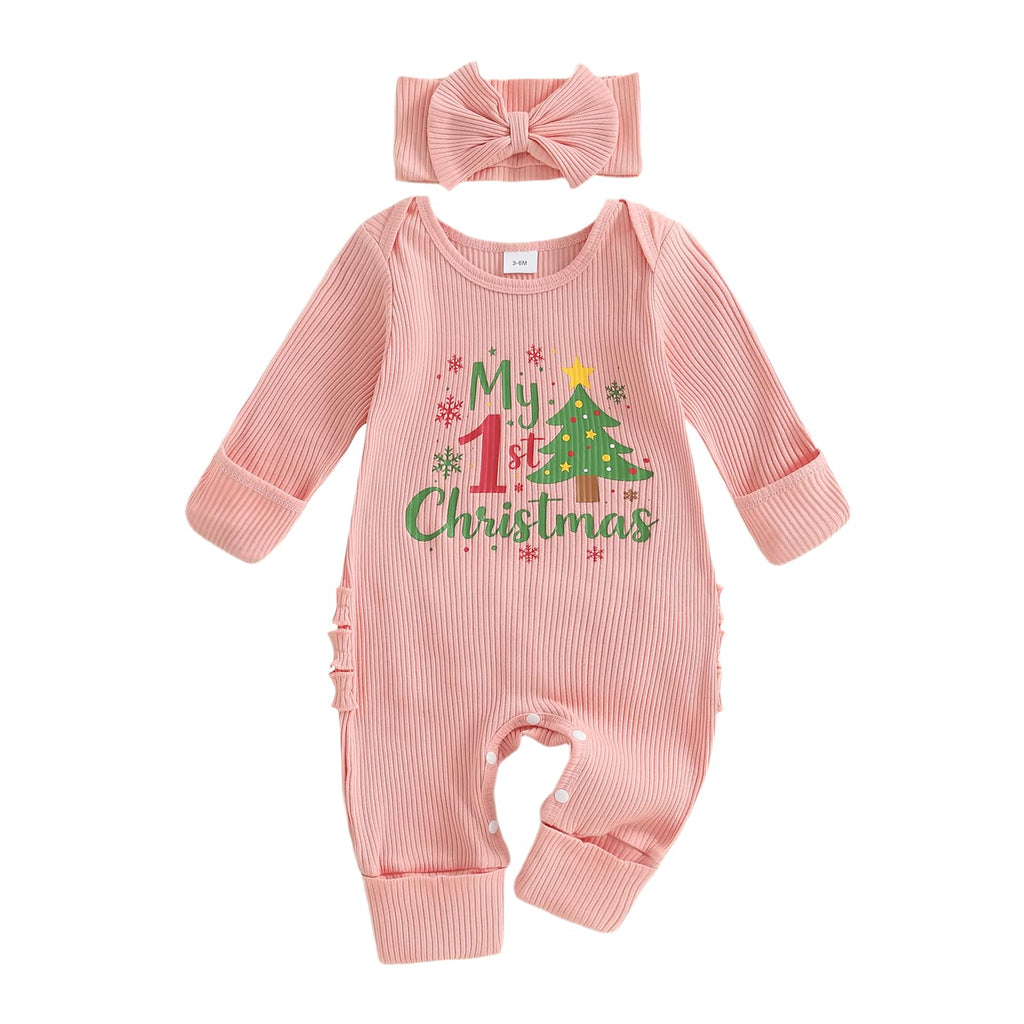 Christmas Tree Long Sleeve Romper Jumpsuit N322018