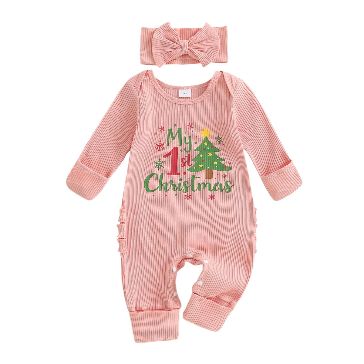 Christmas Tree Long Sleeve Romper Jumpsuit N322018