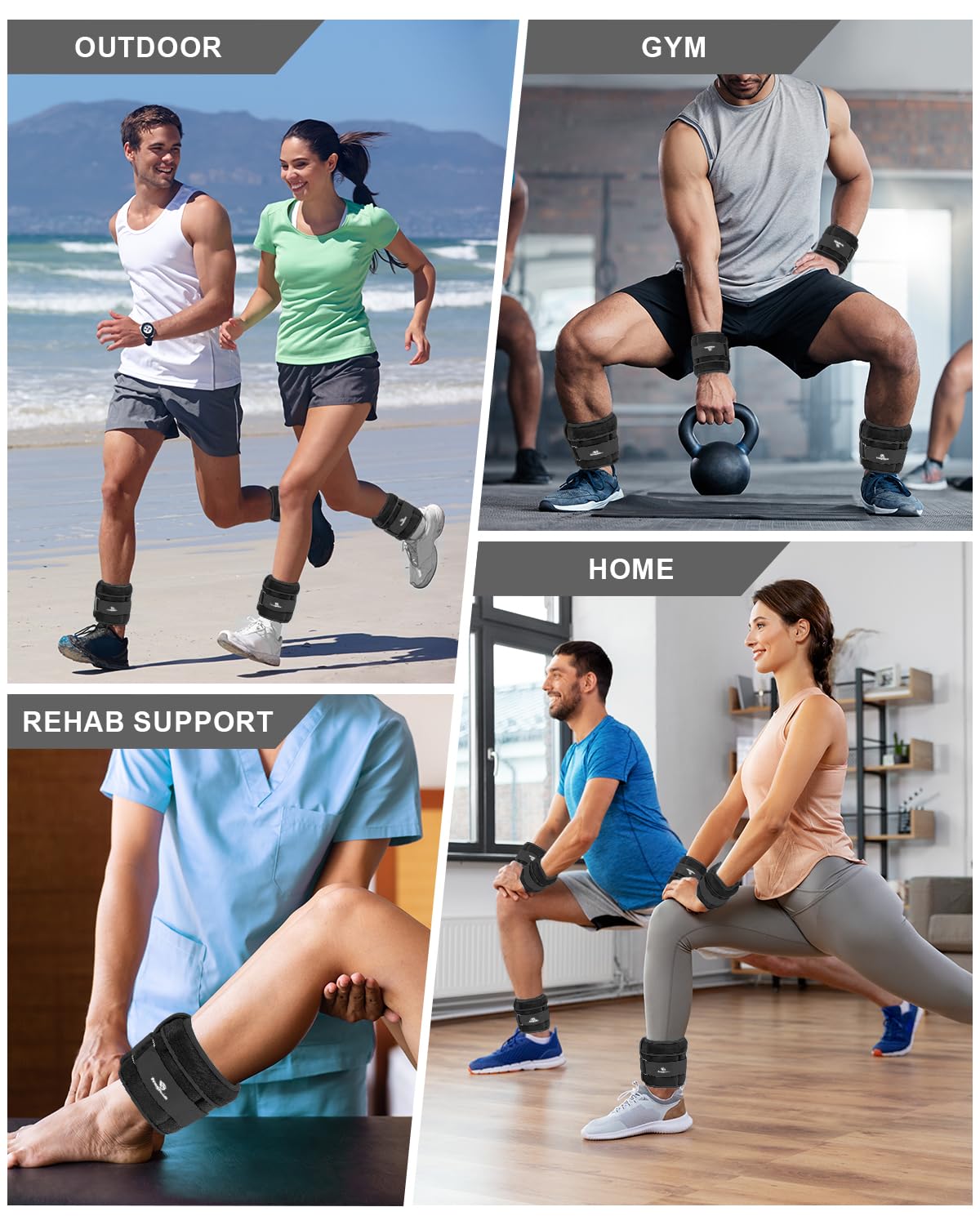 Adjustable Ankle Weights with Removable Weight Z658596