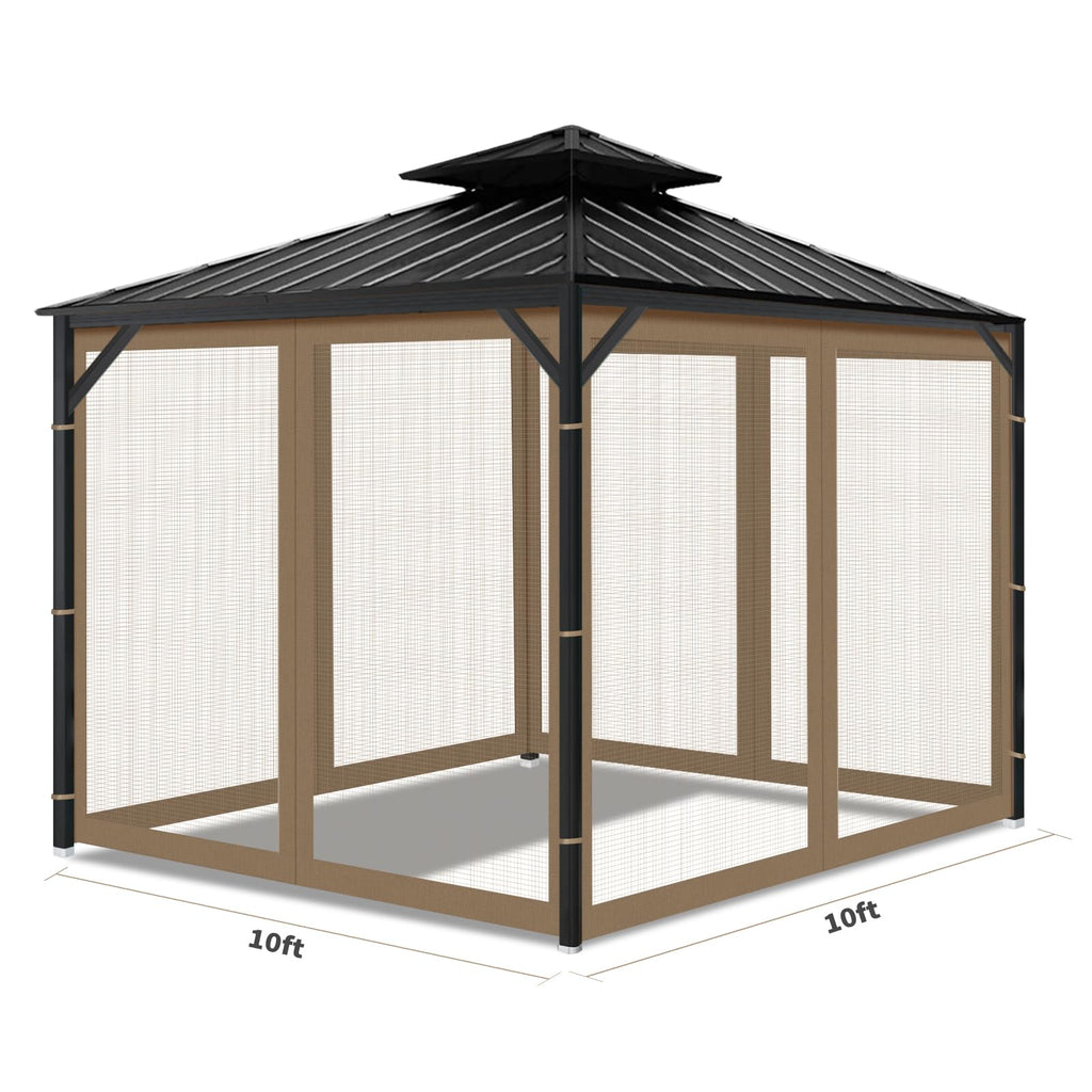 Brown Gazebo Mosquito Netting Z224
