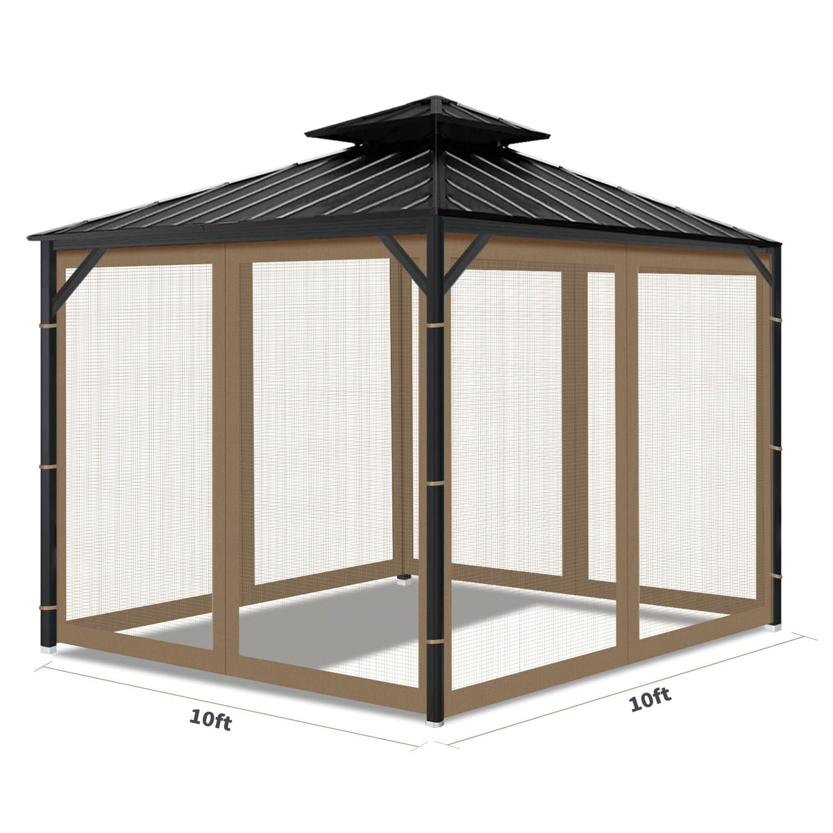Brown Gazebo Mosquito Netting Z224