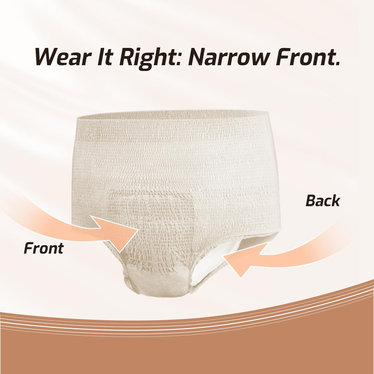 Beige Large Incontinence Underwear 128 Count F2287