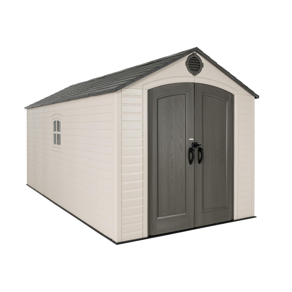 8x15 Ft Desert Sand Resin Outdoor Storage Shed H38105