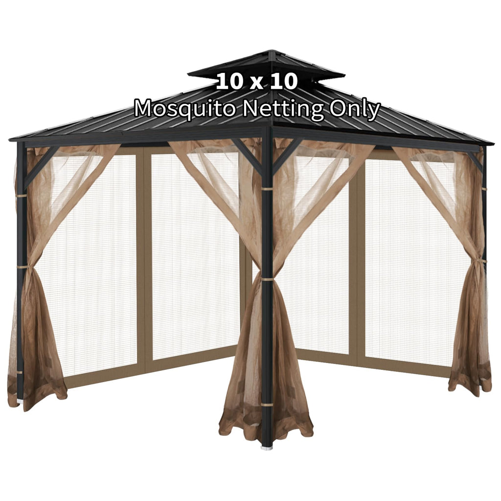 Brown Gazebo Mosquito Netting Z224