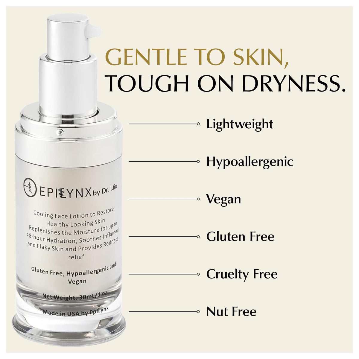 Sensitive Skin Face Moisturizer with Hyaluronic Acid & Aloe 30ml G662