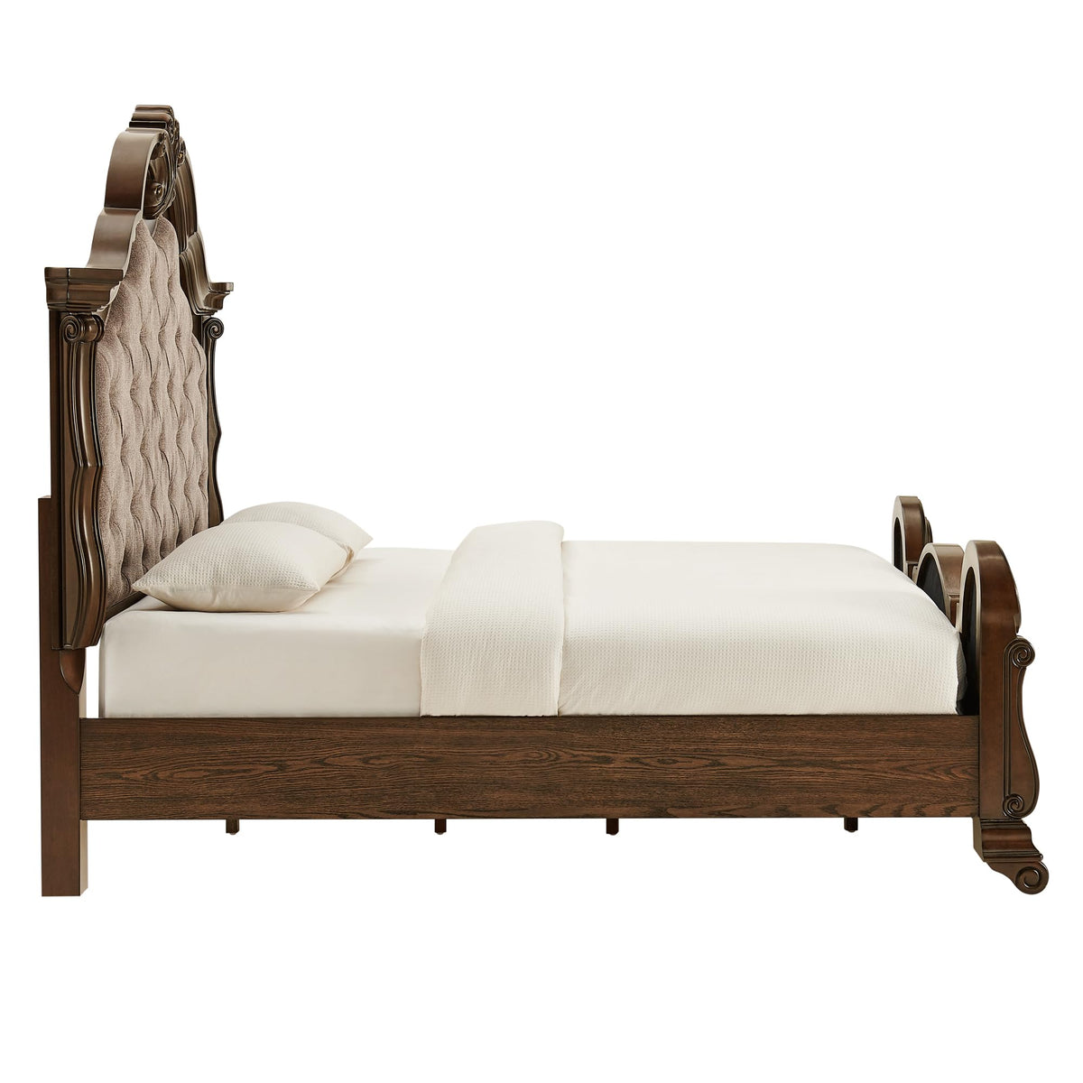 86" Eastern King Platform Wood Bed Frame Q177927
