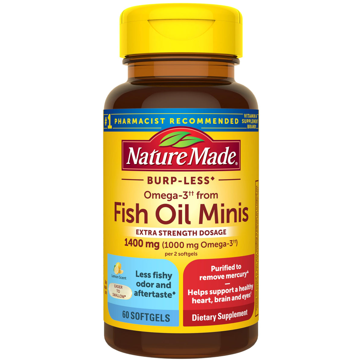 Fish Oil Omega 3 1400 mg Minis 60 Softgels R811