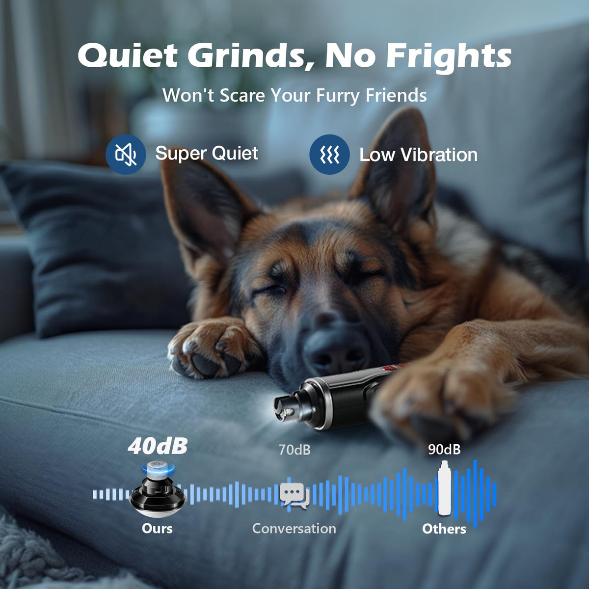 Electric Dog Nail Grinder with LED Light I82408