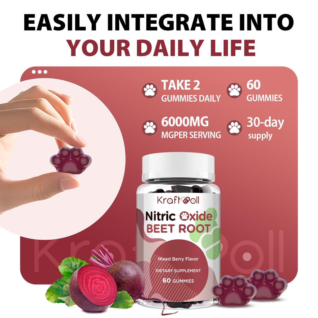 Sugar-Free Beet Root Gummies Mixed Berry 60 Gummies G5381