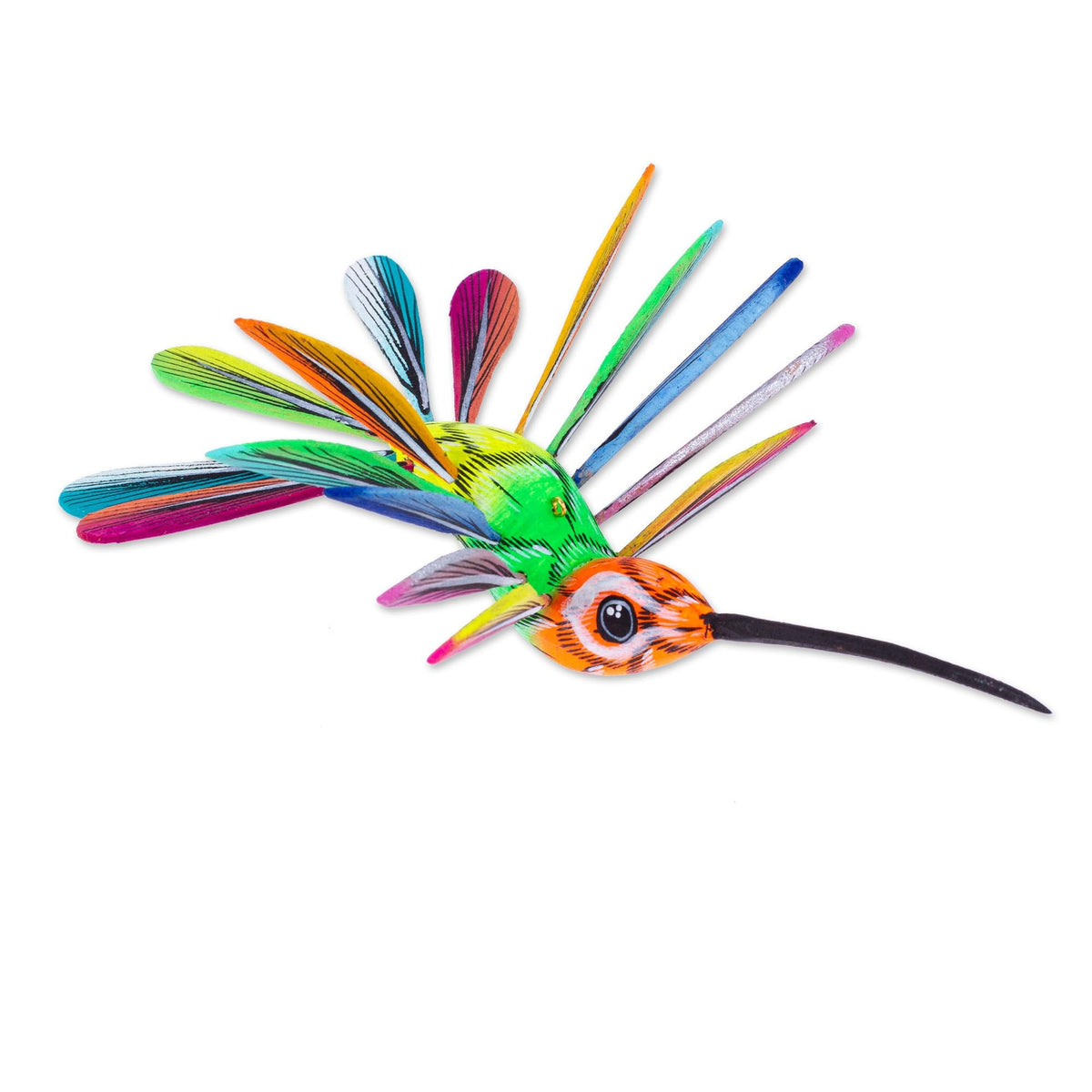 Hand Painted Wood Alebrije Bird Ornament O309325