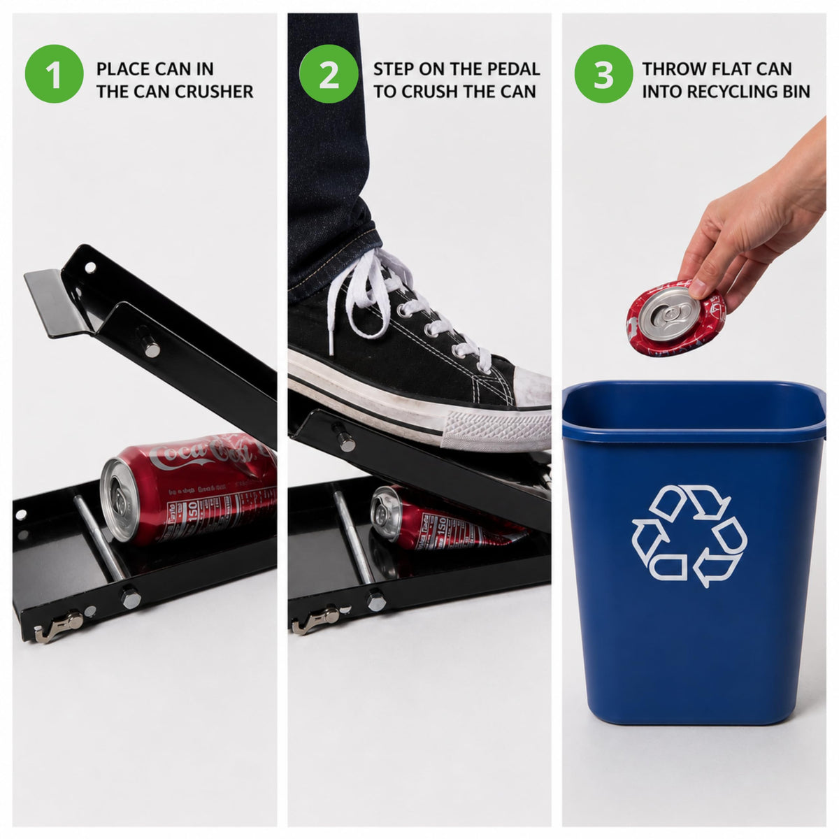 Heavy Duty Aluminum Foldable Can Crusher with Non-Slip Base Q847