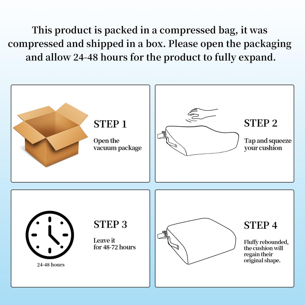 Extra Thick Memory Foam Chair Cushion with Carry Handle Y943168