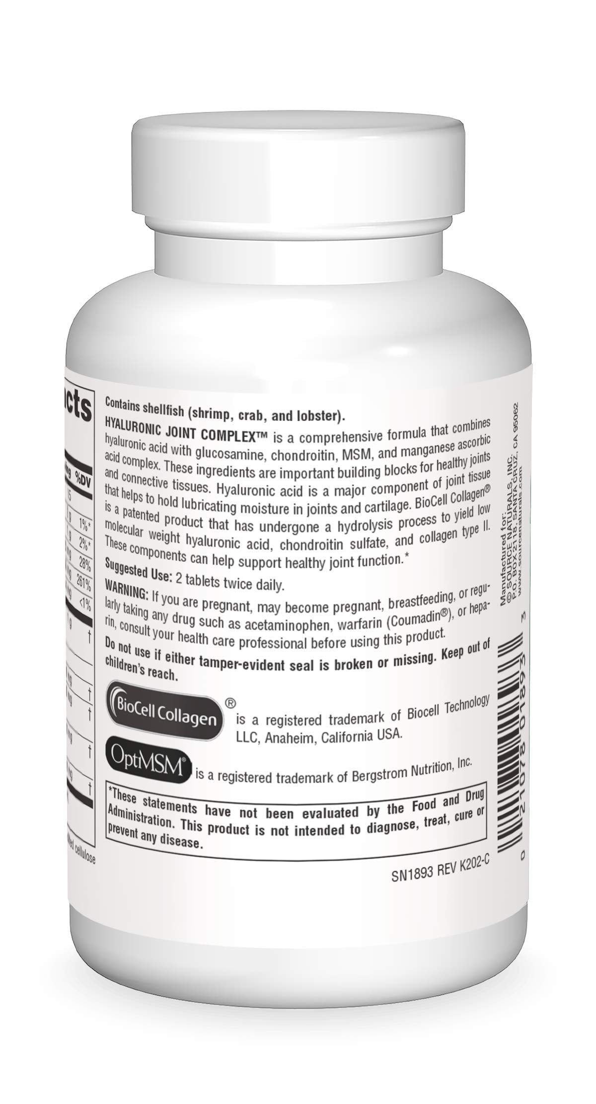 Hyaluronic Joint Complex 60 Tablets O674185
