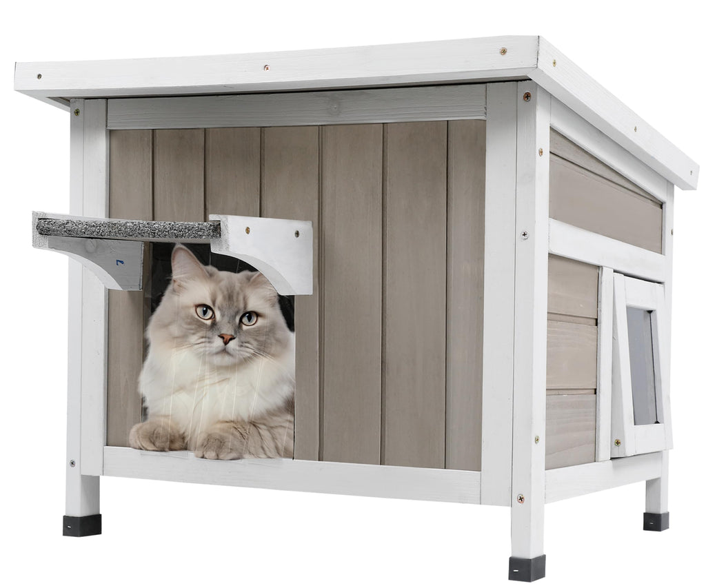 Weatherproof Outdoor Cat House Y589