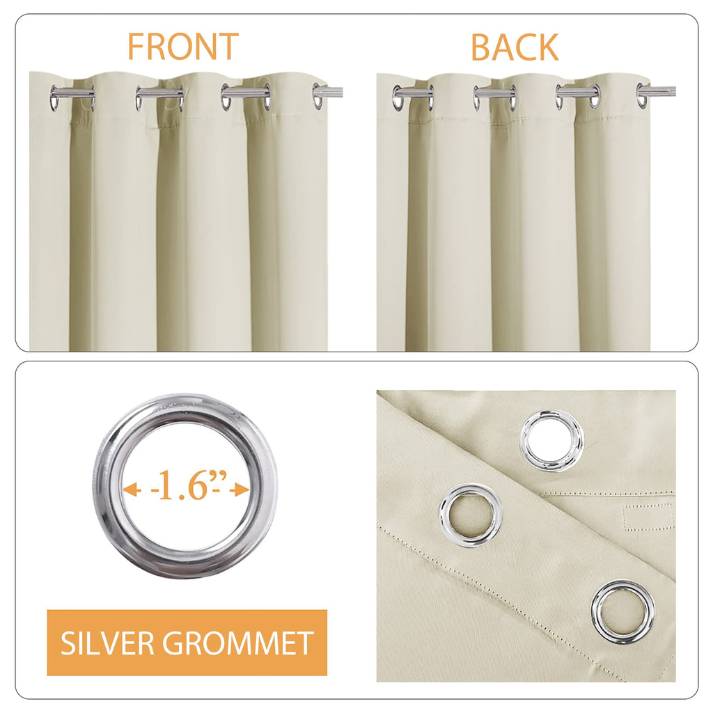 3-in-1 Blackout Room Divider Curtains D44374