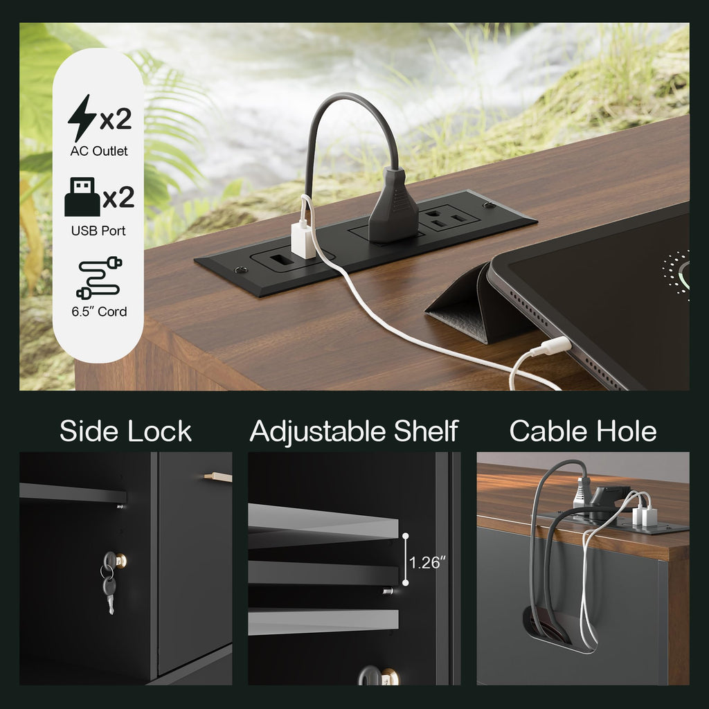 4 Drawer File Cabinet with Lock S75136