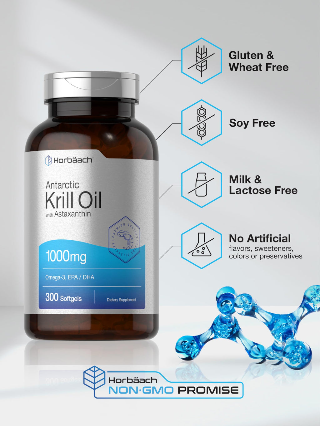 Antarctic Krill Oil 1000mg Softgels 300 Count C133870