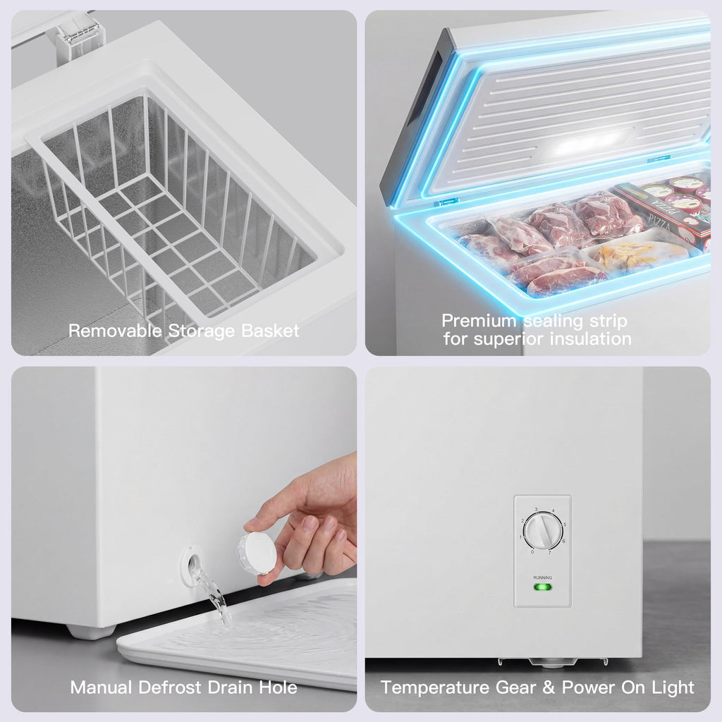 2.05 Cu.Ft Chest Freezer with 2 Removable Baskets A165322