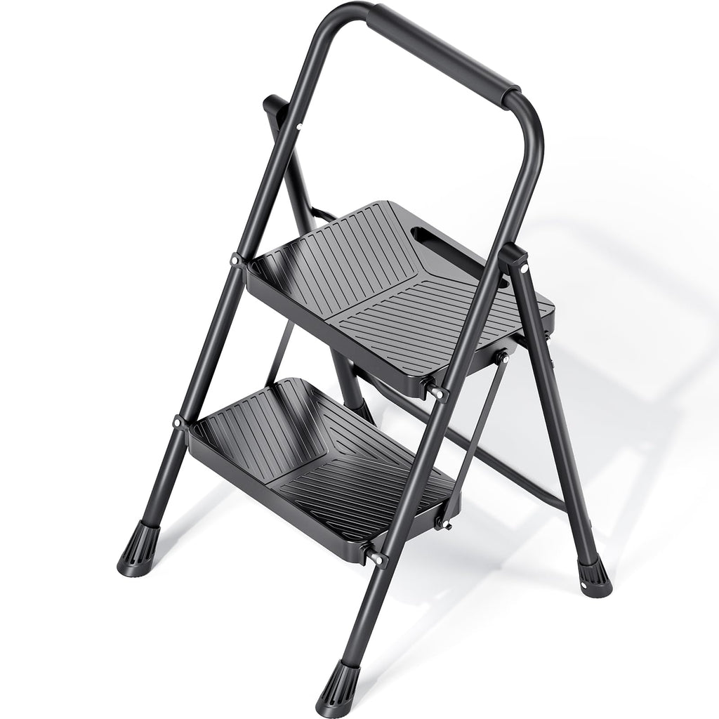 Folding 2 Step Ladder with Anti-Slip Pedals R67876