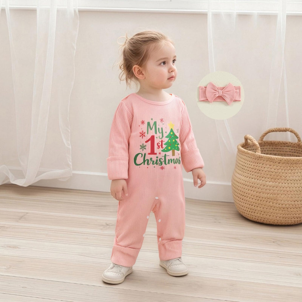 Christmas Tree Long Sleeve Romper Jumpsuit N322018