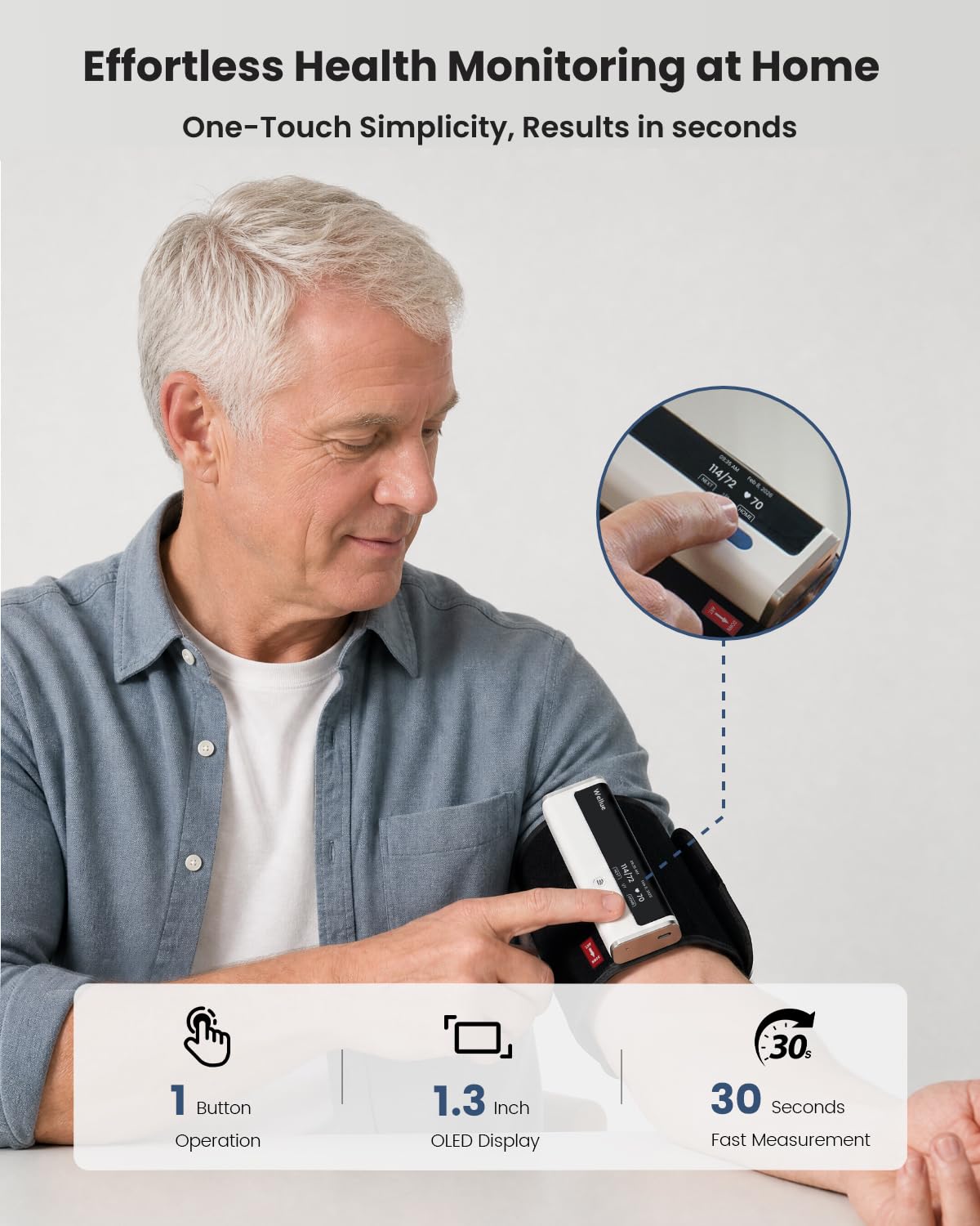 Wireless Upper Arm Blood Pressure Monitor G651
