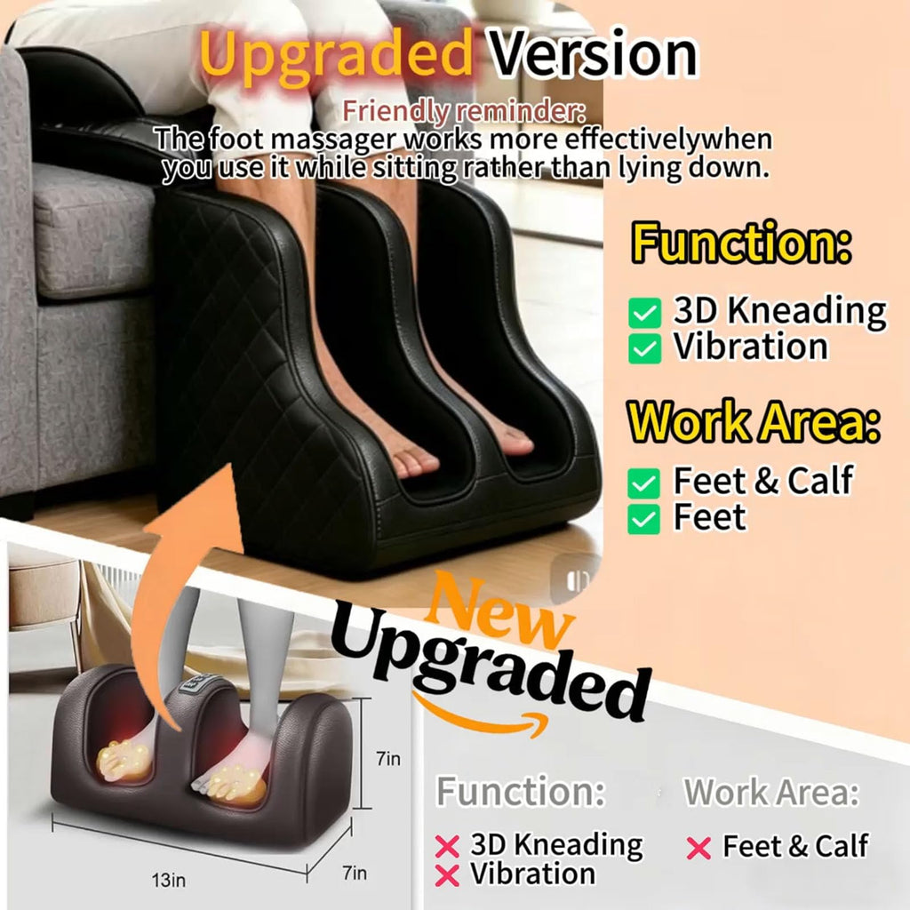 16D Electric Shiatsu Full Body Massage Mat with Foot Massager U6916