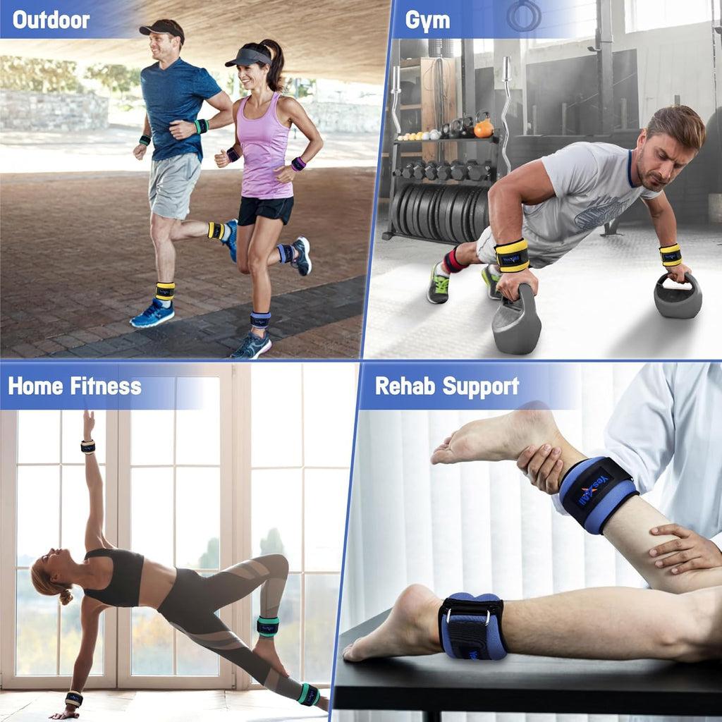 Adjustable Strap Wrist & Ankle Weights Pair U376
