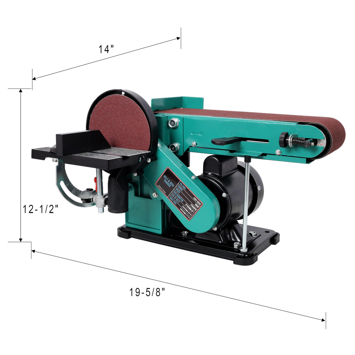 4" x 36" Belt Sander 6" Disc Polisher Grinder Q418
