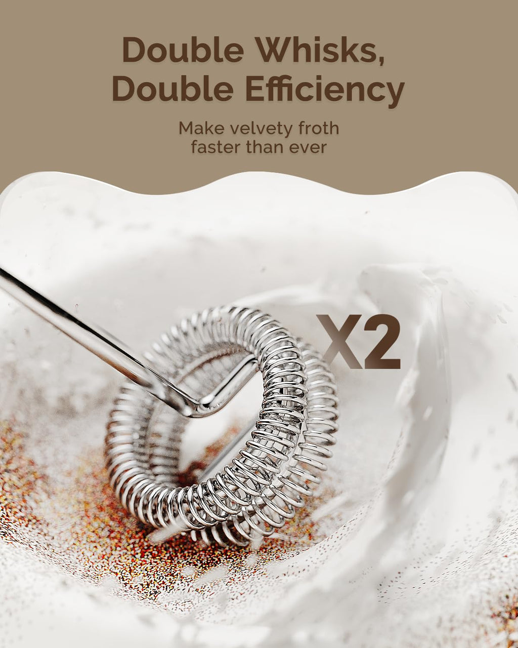 Rechargeable Milk Frother with Detachable Wand Q431