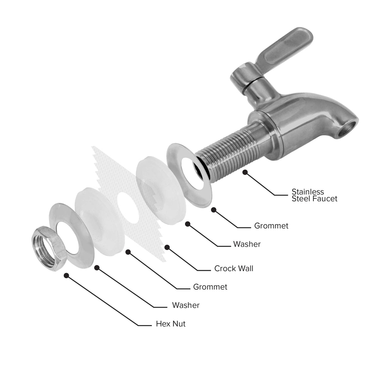 Porcelain Water Dispenser with Lid and Valve W220028