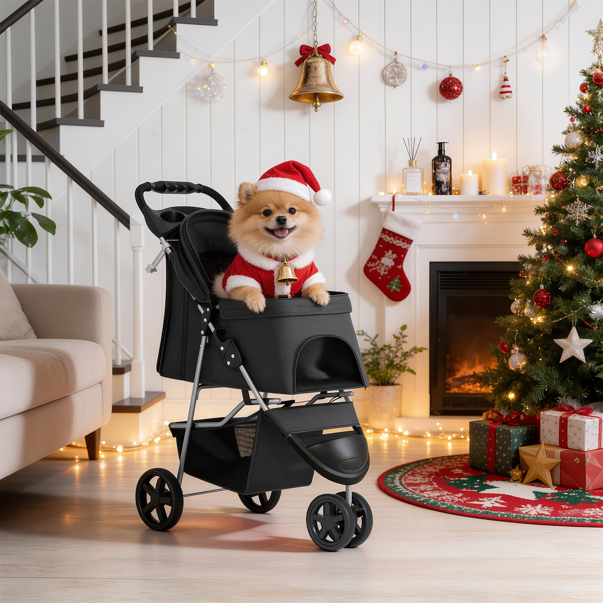 Black Pet Stroller O9580