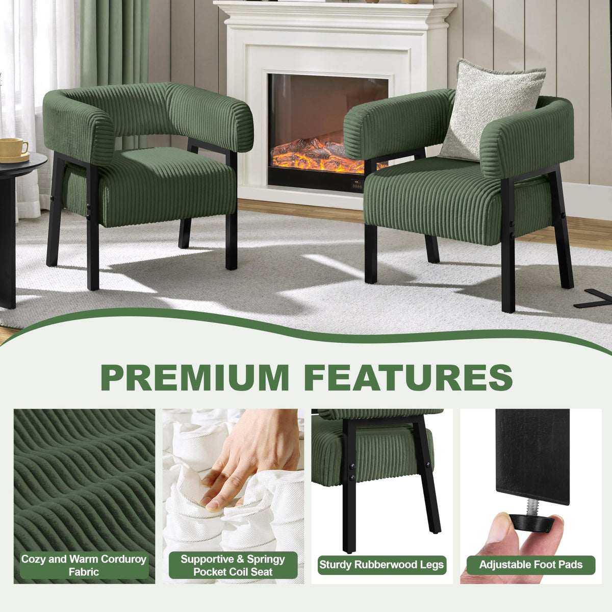 Accent Living Room Chair Set of 2 P230