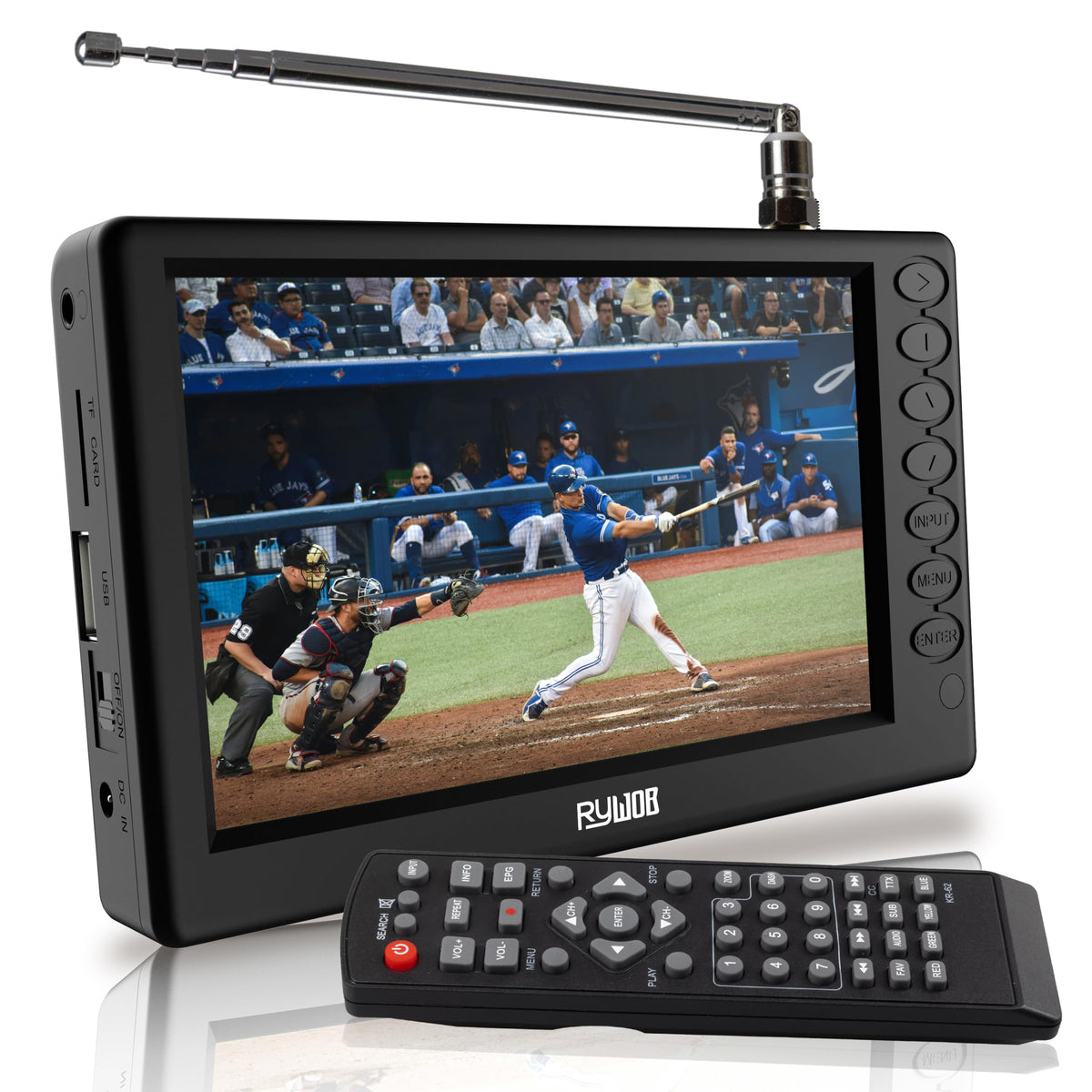 5" Portable Digital ATSC TV with Stand T722