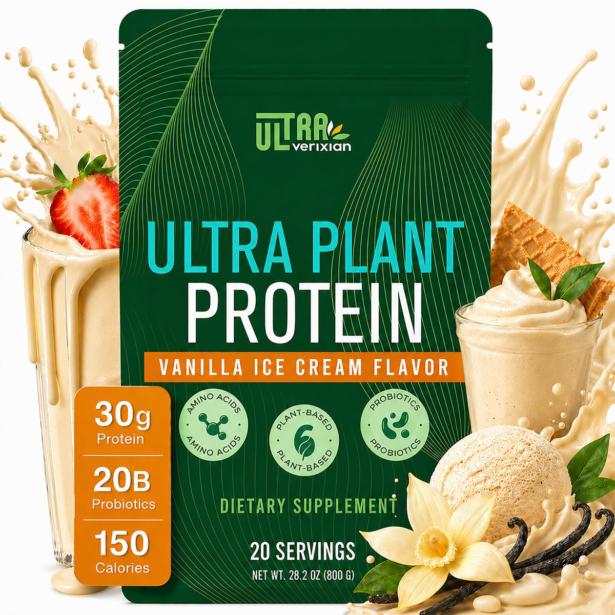 30g Organic Vegan Plant-Based Protein Powder O49259
