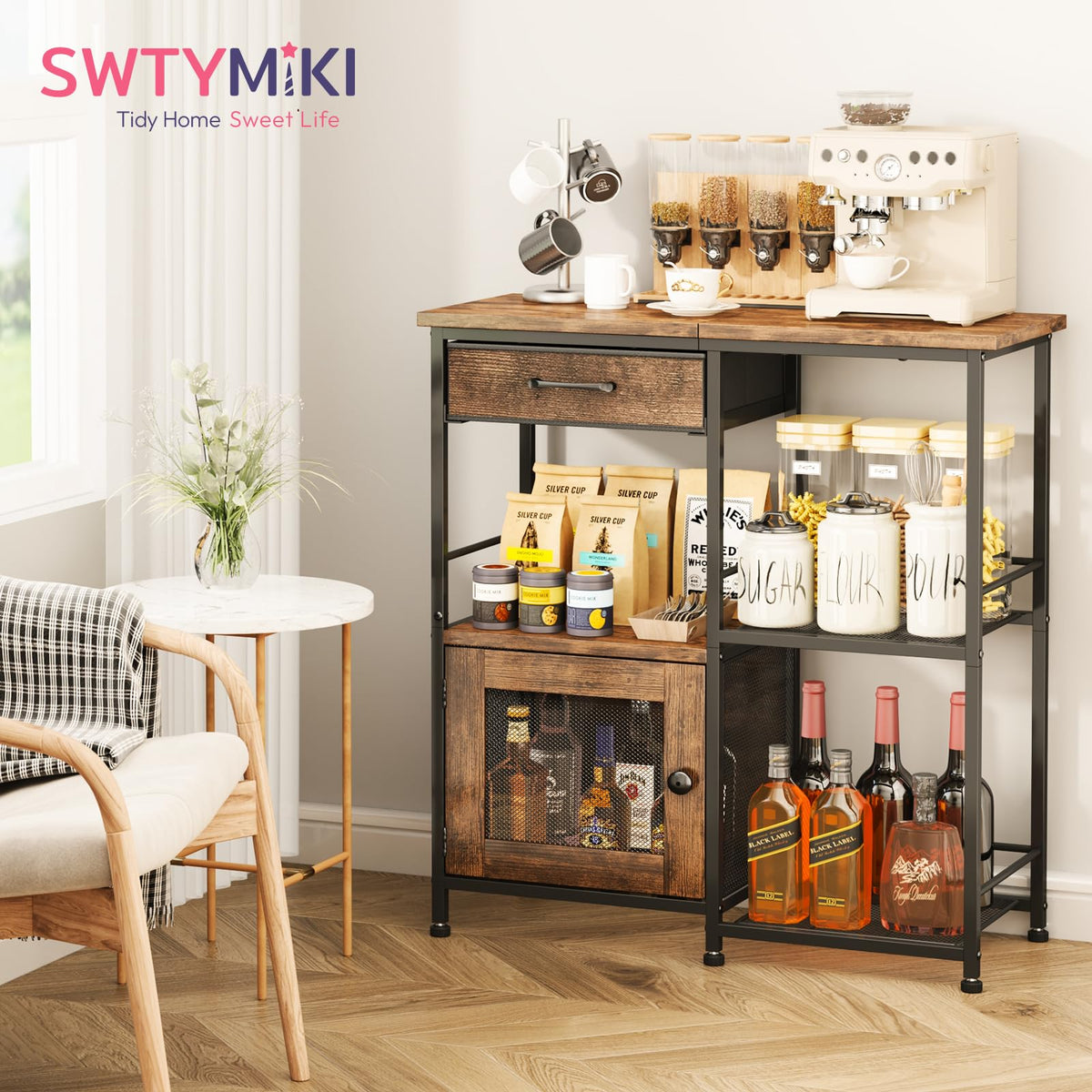 Coffee Bar Cabinet with Drawers L536791
