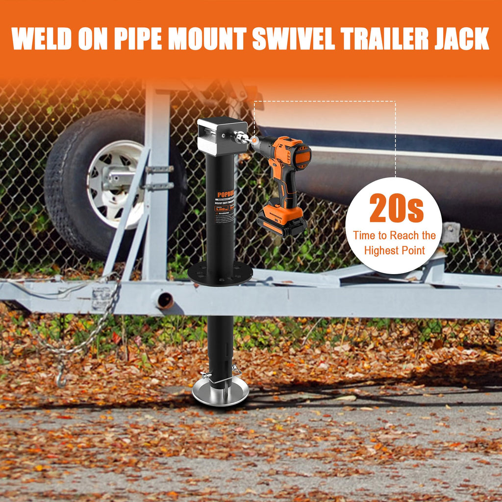 5000lbs A-Frame Trailer Jack with Adjustable Drop Leg F9975