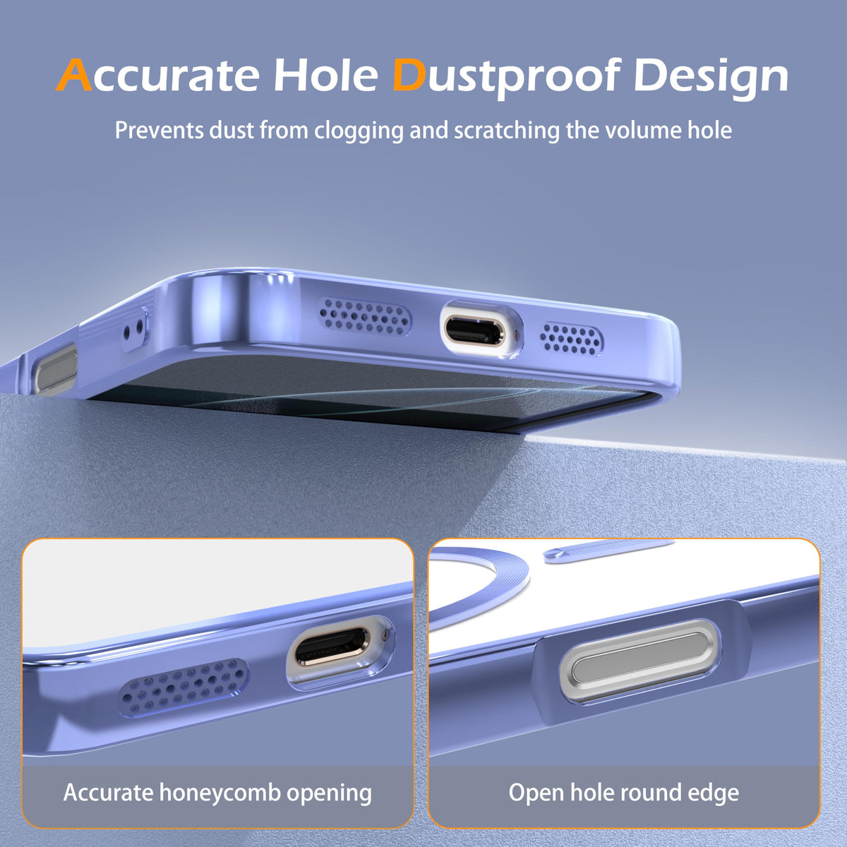 Magnetic Clear Case for iPhone 13 Pro Max with Camera Lens Protection B394
