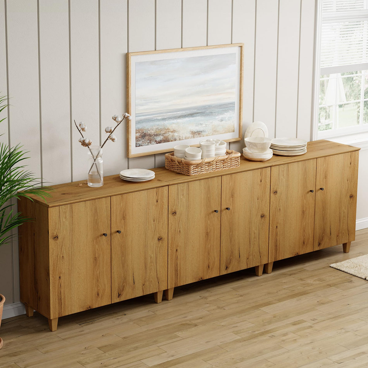Oak Brown Storage Cabinets T224492