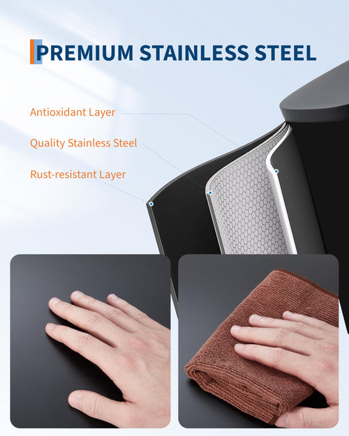13.2 gal Slim Step Trash Can D4831