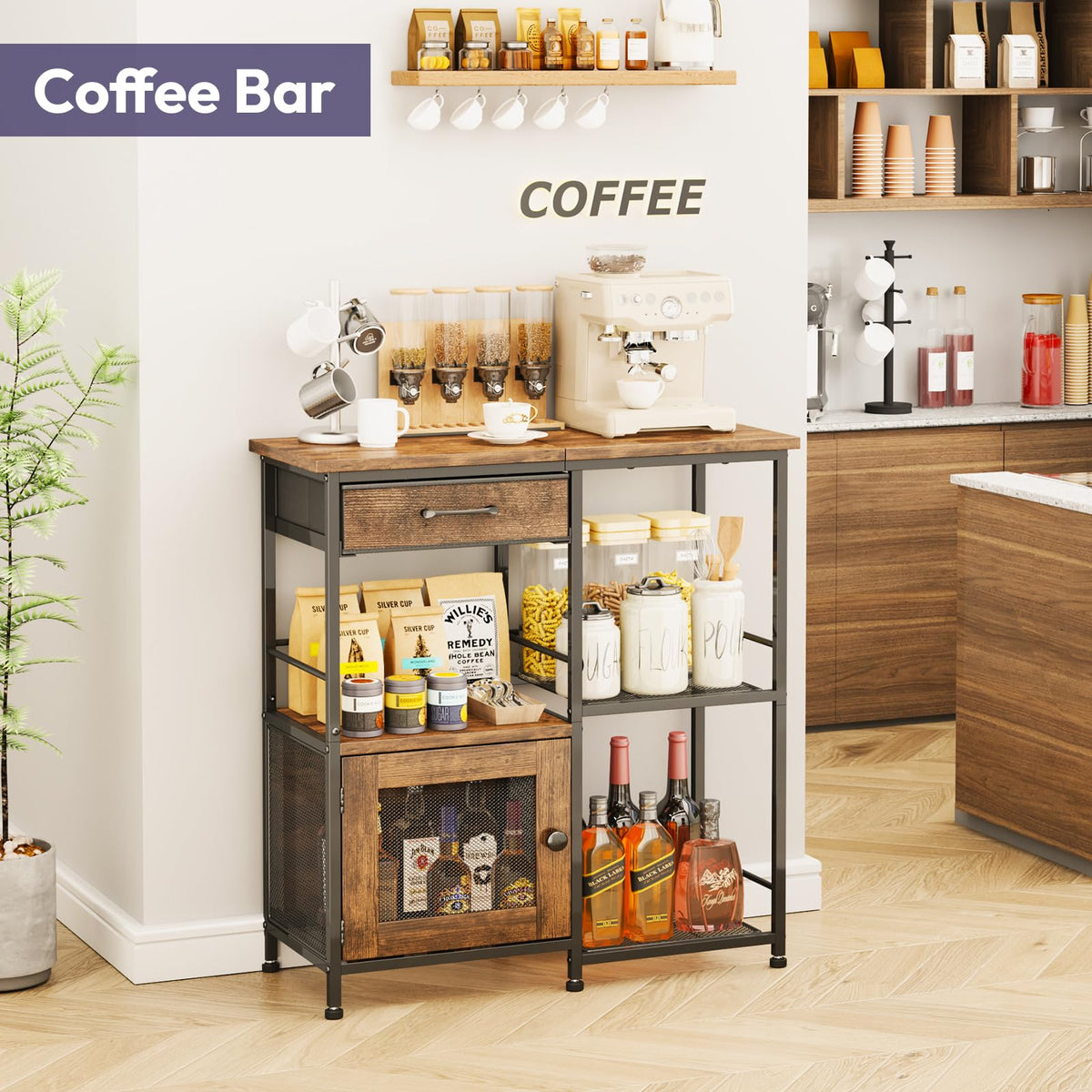 Coffee Bar Cabinet with Drawers L536791